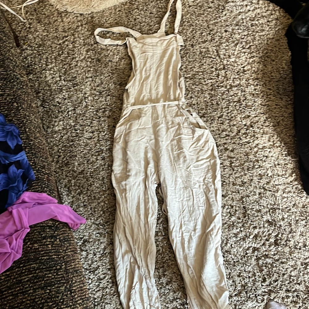 Tan overalls